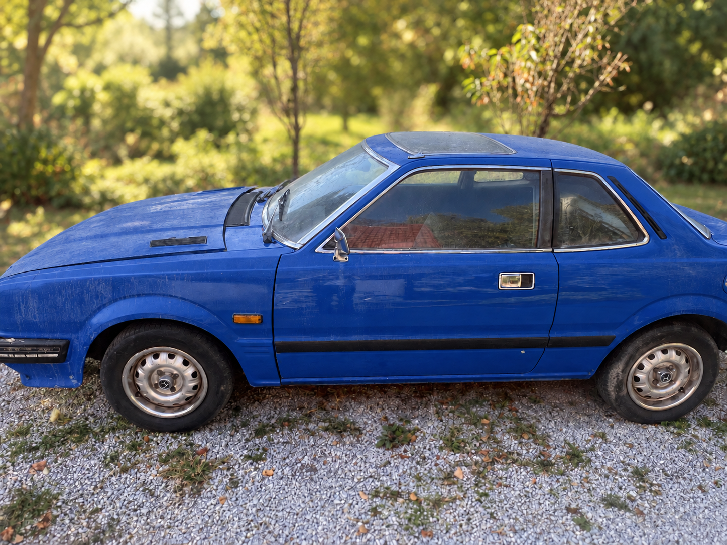 Cobalt blue color preview on the owner's Honda Prelude